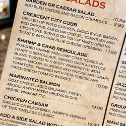 Harry's Seafood Bar & Grille - Lunch menu