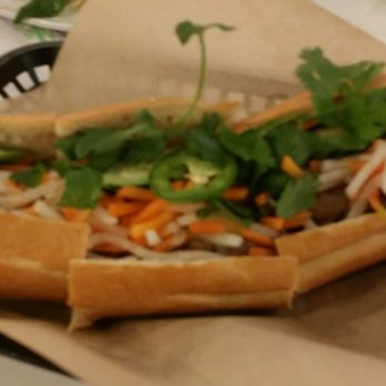 Pho Please - Grilled Pork Bahn Mi Sandwich - Vietnamese Near Me - Austin, Texas