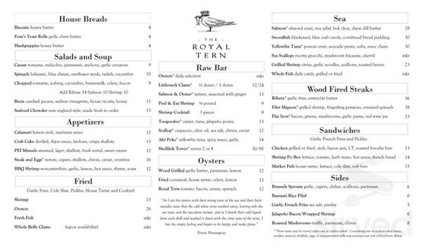 Menu photo 5 The Royal Tern Johns Island, SC Menu photo 5 The Royal Tern Johns Island, SC