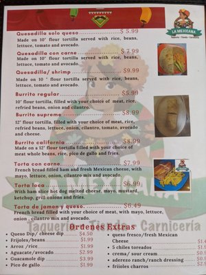 Menu photo 2 La Mexicana Baton Rouge, LA Menu photo 2 La Mexicana Baton Rouge, LA
