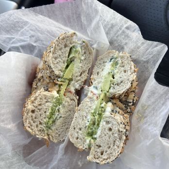 Clearwater Bagel - everything bagel with veggie cream cheese and avocado - Bagels Near Me - Walnut, California Clearwater Bagel - everything bagel with veggie cream cheese and avocado - Bagels Near Me - Walnut, California