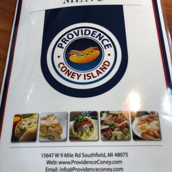 Providence Coney Island - Menu