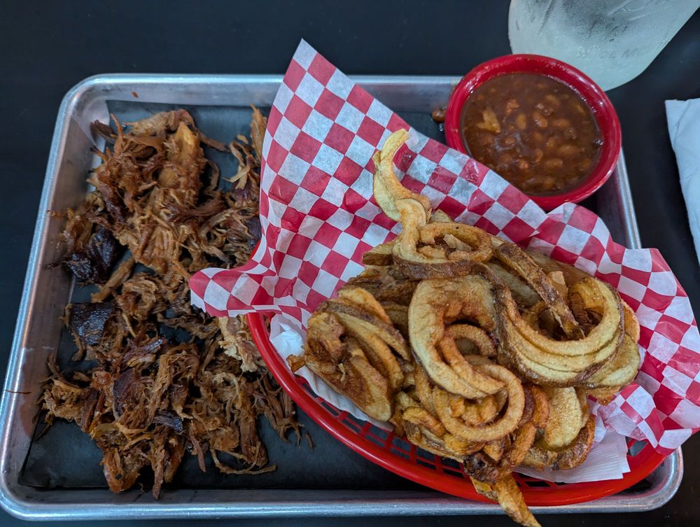 Food from Big R's BBQ