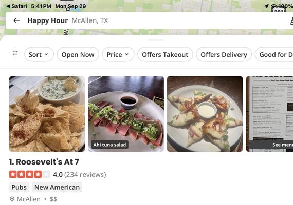 Roosevelt's at 7 by null