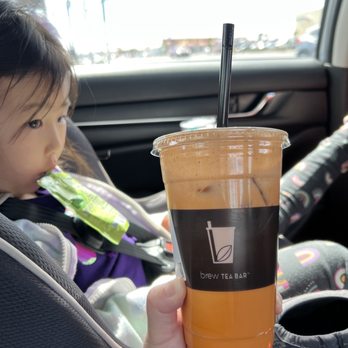 Brew Tea Bar - none other thai tea with sea salt foam - Bubble Tea Near Me - Las Vegas, Nevada