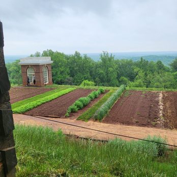 Thomas Jefferson's Monticello - Another view of the garden with clearing skies - Landmarks & Historical Buildings Near Me - Charlottesville, Virginia