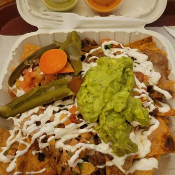 Golondrinas Mexican Grill - Nachos,  w/ Carnitas and Guac - Mexican Near Me - Oakland, California