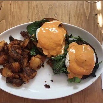 Nutwood - Croissant eggs Benedict with potatoes - New American Near Me - Winter Haven, Florida Nutwood - Croissant eggs Benedict with potatoes - New American Near Me - Winter Haven, Florida