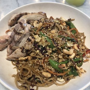 Flower Child - Grilled Chicken Thigh "Yaki" Noodles - Delicious - Vegetarian Near Me - Dallas, Texas Flower Child - Grilled Chicken Thigh "Yaki" Noodles - Delicious - Vegetarian Near Me - Dallas, Texas
