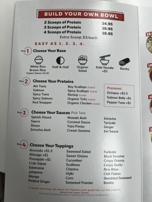 Menu photo 5 Splash Poke Fort Lee, NJ