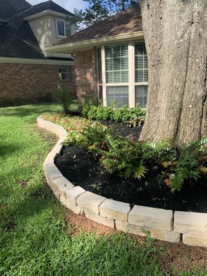 New flower bed for this customer - This is a long time customer who just wanted a re-face of her flower beds for the summer.