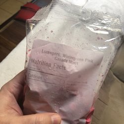 Beulah's Candyland - Improperly sealed bag of Canadian mints after anti-Covid rinse.