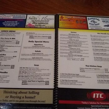 Thai Kitchen - lunch special menu - Thai Near Me - Porterville, California Thai Kitchen - lunch special menu - Thai Near Me - Porterville, California