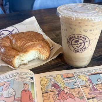 The Coffee Bean & Tea Leaf - Butter Croissant and vanilla iced coffee - Coffee & Tea Near Me - Valencia, California The Coffee Bean & Tea Leaf - Butter Croissant and vanilla iced coffee - Coffee & Tea Near Me - Valencia, California