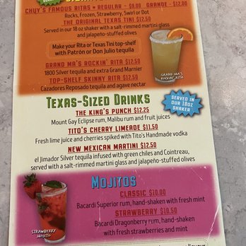Chuy's - Menu - Bars Near Me - Pembroke Pines, Florida Chuy's - Menu - Bars Near Me - Pembroke Pines, Florida