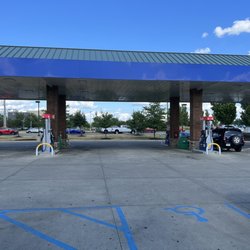 Lots of open gas pumps.