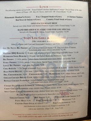 Menu photo 3 State Line Restaurant Greendale, IN Menu photo 3 State Line Restaurant Greendale, IN