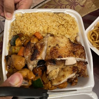 Chinatown Express - Teriyaki Chicken Combo A Kung Pao Chicken 11/2021 - Chinese Near Me - Los Angeles, California