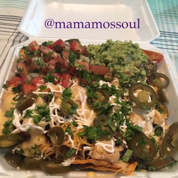 Mama Mo's Soul - nachos in a styrofoam container - Caterers Near Me - Oakland, California Mama Mo's Soul - nachos in a styrofoam container - Caterers Near Me - Oakland, California