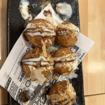 Yellowtail Sushi & Ramen - Takoyaki (comes with 8) - Sushi Bars Near Me - Pearland, Texas Yellowtail Sushi & Ramen - Takoyaki (comes with 8) - Sushi Bars Near Me - Pearland, Texas