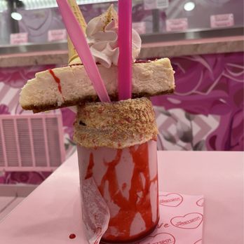The Sweet Spot - Explosive Milkshake #1: Strawberry Cheesecake - Desserts Near Me - Virginia Beach, Virginia The Sweet Spot - Explosive Milkshake #1: Strawberry Cheesecake - Desserts Near Me - Virginia Beach, Virginia