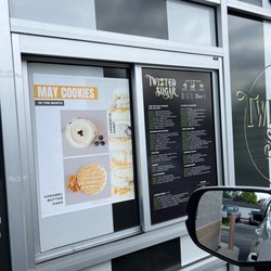 Twisted Sugar - Drive thru window menu and cookies of the month (May)
