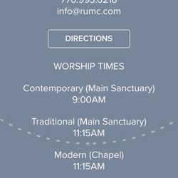 Roswell United Methodist Church - Sunday Worship style and Service times