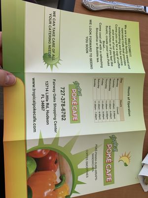 Menu photo 2 Tropical POKÈ cafe Hudson, FL Menu photo 2 Tropical POKÈ cafe Hudson, FL