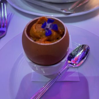 Spago - Santa Barbara Uni with egg custard. - New American Near Me - Beverly Hills, California Spago - Santa Barbara Uni with egg custard. - New American Near Me - Beverly Hills, California