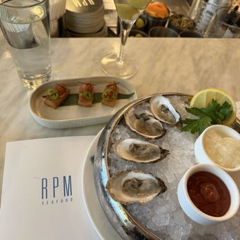 RPM Seafood - Oysters and Yellowfin Tuna Crispy Rice - Seafood Near Me - Chicago, Illinois RPM Seafood - Oysters and Yellowfin Tuna Crispy Rice - Seafood Near Me - Chicago, Illinois