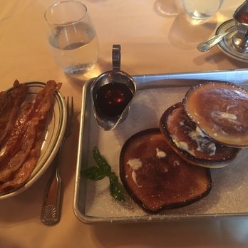 Uncle Jack's Steakhouse - Lemon mascarpone pancakes and applewood smoked bacon - Steakhouses Near Me - Bayside, New York Uncle Jack's Steakhouse - Lemon mascarpone pancakes and applewood smoked bacon - Steakhouses Near Me - Bayside, New York