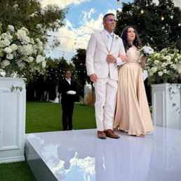 My husband and I as best man and maid of honor My husband and I as best man and maid of honor