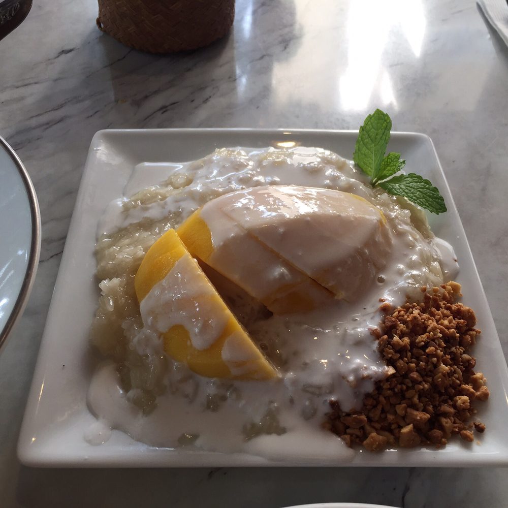 Siam Square - Delicious dessert! Mango with sticky rice - Thai Near Me - Honolulu, Hawaii Siam Square - Delicious dessert! Mango with sticky rice - Thai Near Me - Honolulu, Hawaii