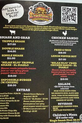 Menu photo 1 McSmashville McMinnville, OR