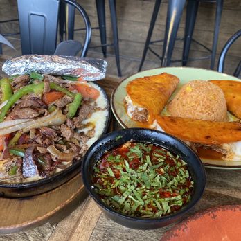 Agave Bar and Grill - Queso Fundido with steak & Birria Quesatacos - Mexican Near Me - Fishers, Indiana