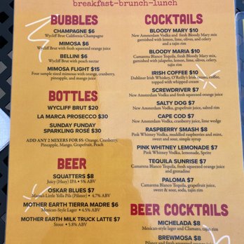 Scrambled - Drink Menu as of August 2022 - Breakfast & Brunch Near Me - Henderson, Nevada