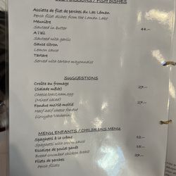 Restaurant le National - Menu