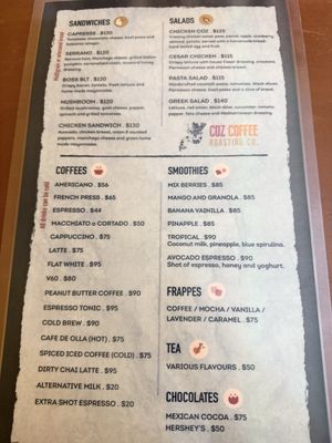 Menu photo 1 Coz Coffee Roasting Company Cozumel, ROO