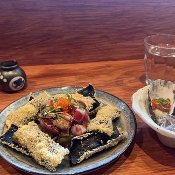 Sushi Night - two plates of sushi and a glass of water - Japanese Near Me - San Francisco, California Sushi Night - two plates of sushi and a glass of water - Japanese Near Me - San Francisco, California
