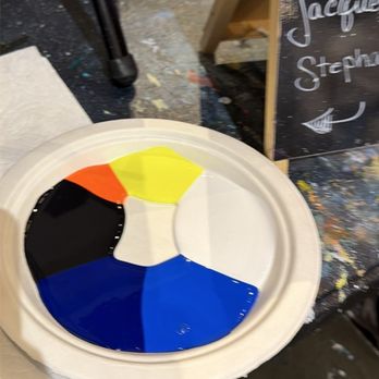 Pinot's Palette - The paint for the night and cute name cards. They will group seat you - Art Classes Near Me - Tustin, California