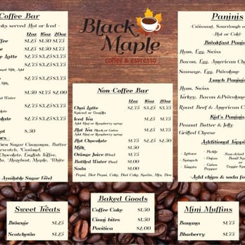 Black Maple Coffee and Espresso - Menu - Coffee & Tea Near Me - Canton, Illinois