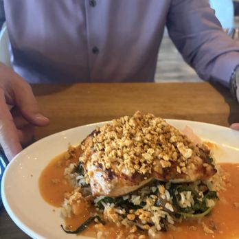 Oceanic - Cashew crusted salmon - Seafood Near Me - Pompano Beach, Florida Oceanic - Cashew crusted salmon - Seafood Near Me - Pompano Beach, Florida