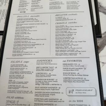 19 Raw - Menu - Seafood Near Me - Edgartown, Massachusetts
