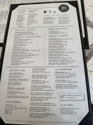 Menu photo 1 19 Raw Edgartown, MA
