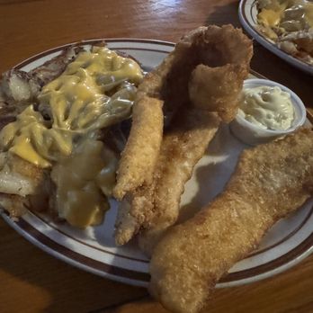 Hale Tap - Alaskan Walleye w/ American fries, onions, cheese - Salad Near Me - Wyoming, Iowa Hale Tap - Alaskan Walleye w/ American fries, onions, cheese - Salad Near Me - Wyoming, Iowa