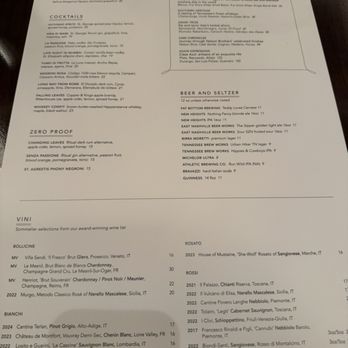 Yolan - Drink menu - Italian Near Me - Nashville, Tennessee Yolan - Drink menu - Italian Near Me - Nashville, Tennessee