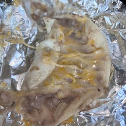 Bean and cheese taco Bean and cheese taco