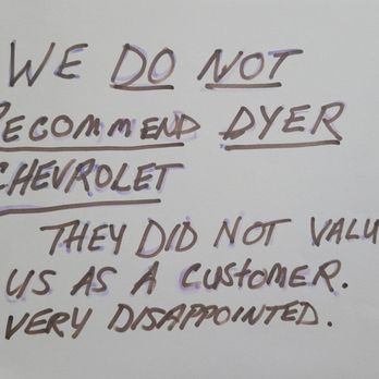Dyer Chevrolet Fort Pierce - Bad customer service. - Car Dealers Near Me - Fort Pierce, Florida