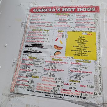 Garcia's Hot Dog - Menu - Hot Dogs Near Me - Indianapolis, Indiana Garcia's Hot Dog - Menu - Hot Dogs Near Me - Indianapolis, Indiana