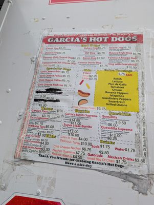 Menu photo 1 Garcia's Hot Dog Indianapolis, IN Menu photo 1 Garcia's Hot Dog Indianapolis, IN